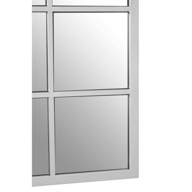 Silver Grid Frame Wall Mirror | Descartes