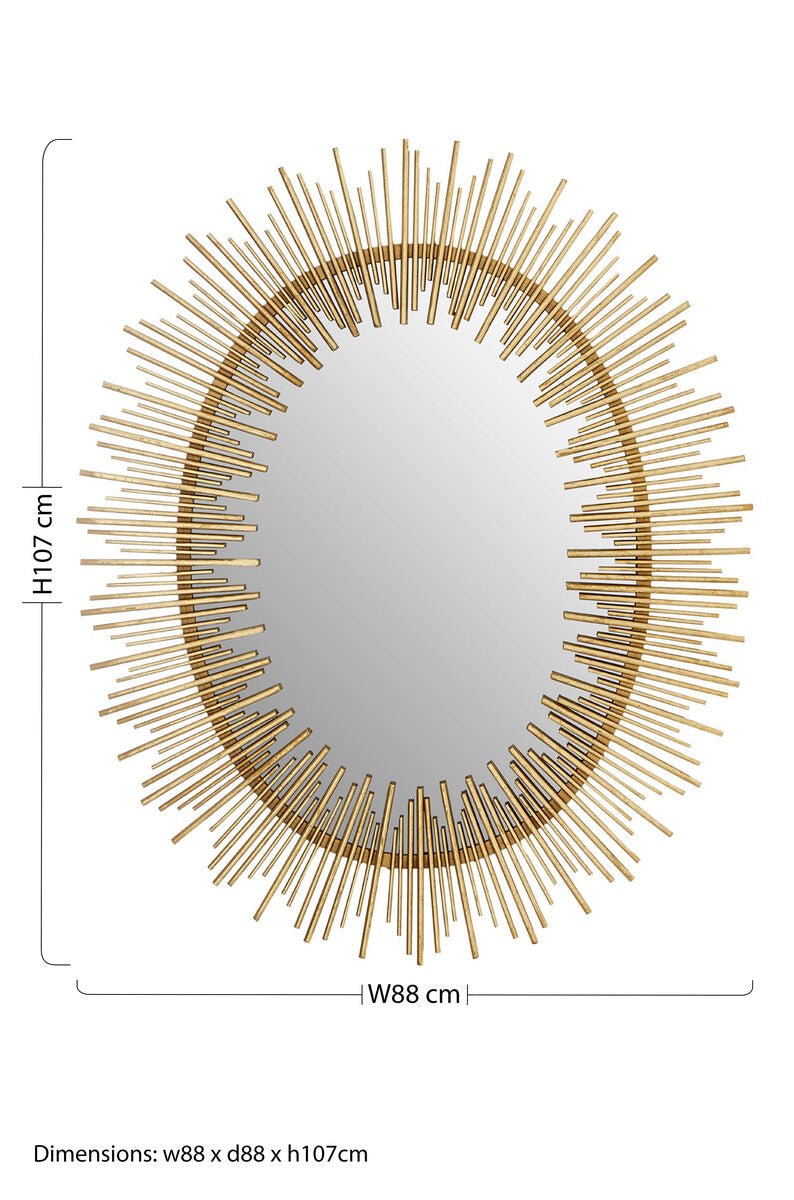 Phalanx Oval Wall Mirror