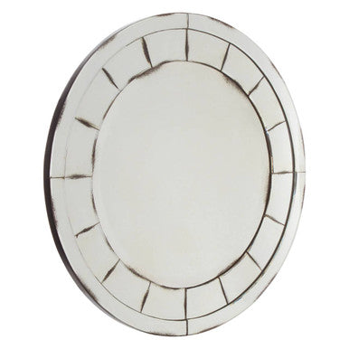 Riza Round And Mosaic Effect Wall Mirror