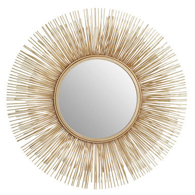 Templar Gold Finish Sunburst Wall Mirror