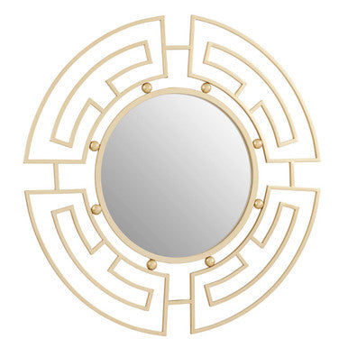 Jalal Gold Finish Rouund Wall Mirror