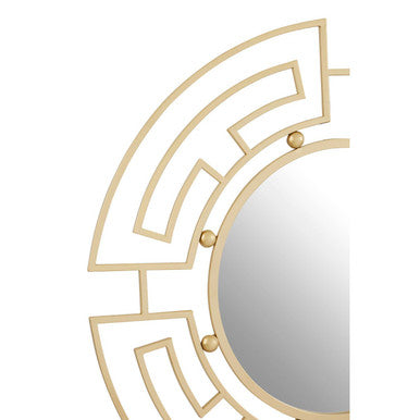 Jalal Gold Finish Rouund Wall Mirror