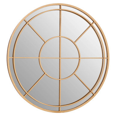 Beauly Gold Finish Round Wall Mirror