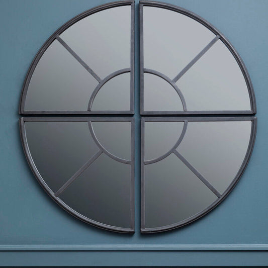 Round Window Pane Wall Mirror | Cosma