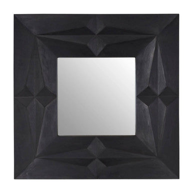 Black Finish Square Wall Mirror | Sabari