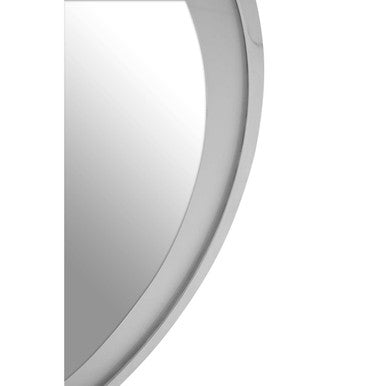 Avelino Illuminated Silver Round Mirror