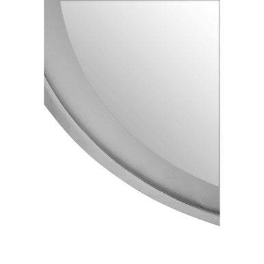 Avelino Illuminated Silver Round Mirror
