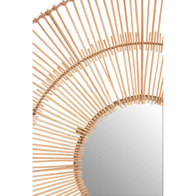 Batu Natural Rattan Wall Mirror.