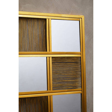 Gold Wire Wall Mirror | Enzo