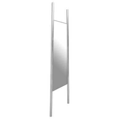 Silver Finish Frame Floor Mirror | Genoa