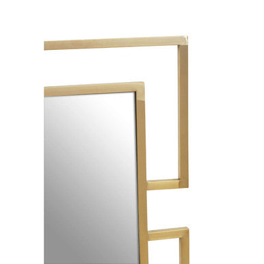 Allure Brushed Gold Small Wall Mirror