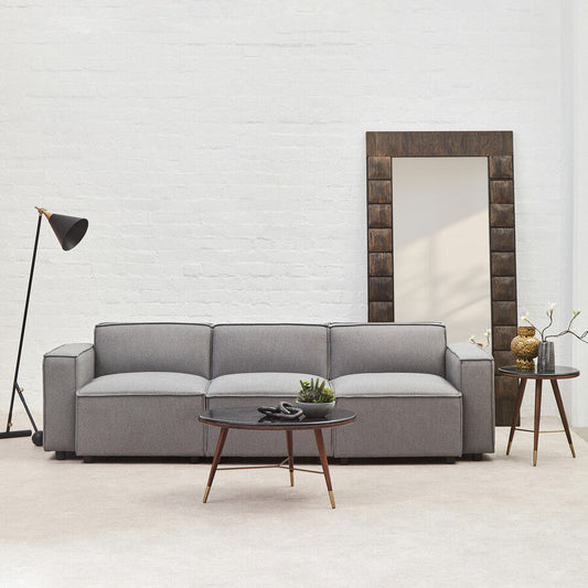 Lucca Recycled Dark Oak Floor Mirror