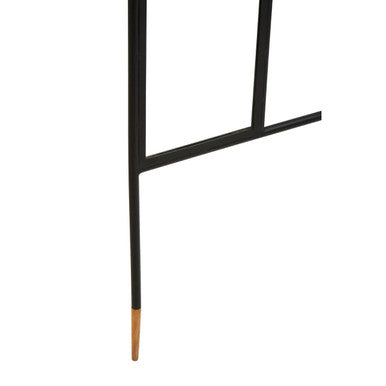 Black Floor Mirror with Coat Rack | Nirav
