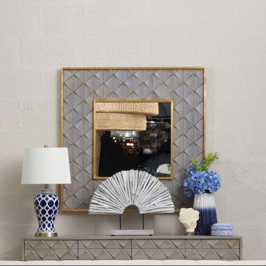 Siro Mango Wood Square Wall Mirror