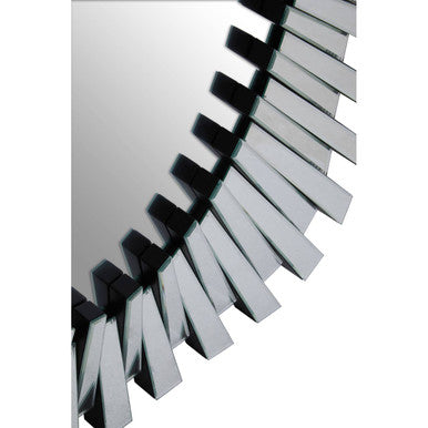 Jade Silver Sunburst Wall Mirror