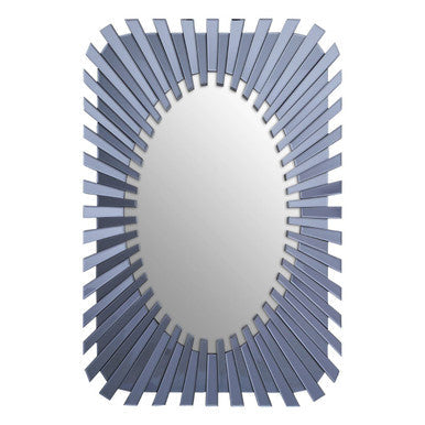 Grey Rectangular Sunburst Wall Mirror | Jade