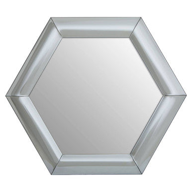 Silver Hexagon Wall Mirror | Josie