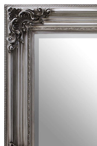 Lora Silver Wooden Frame Wall Mirror
