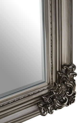 Lora Silver Wooden Frame Wall Mirror