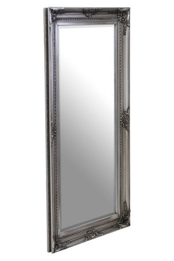 Lori 80X160Cm Wall Mirror Silver Wooden Frame