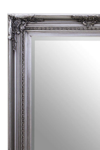 Lori 80X160Cm Wall Mirror Silver Wooden Frame