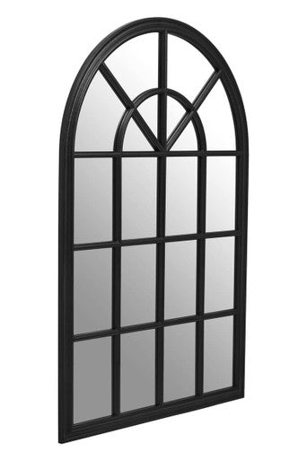 Lovida 90X135Cm Arched Wall Mirror Black Wooden Frame
