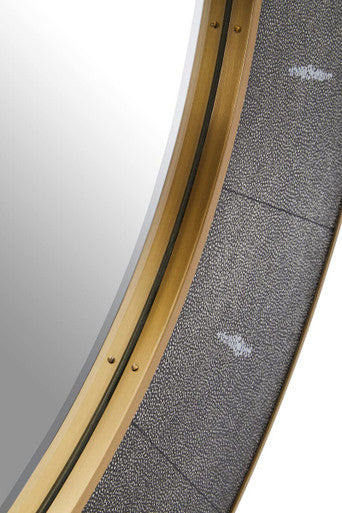 Deruta Grey Shagreen Wall Mirror