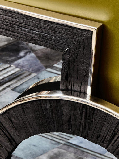 Kerala Black Round Wall Mirror