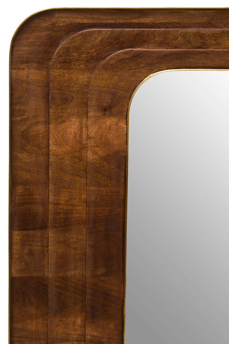 Sangar Mango Wood Carved Design Wall Mirror