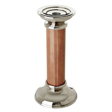 Genuine Tan Leather Large Candle Holder | Churchill