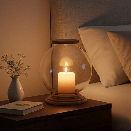 Hampstead Hurricane Large Glass Candle Holder.