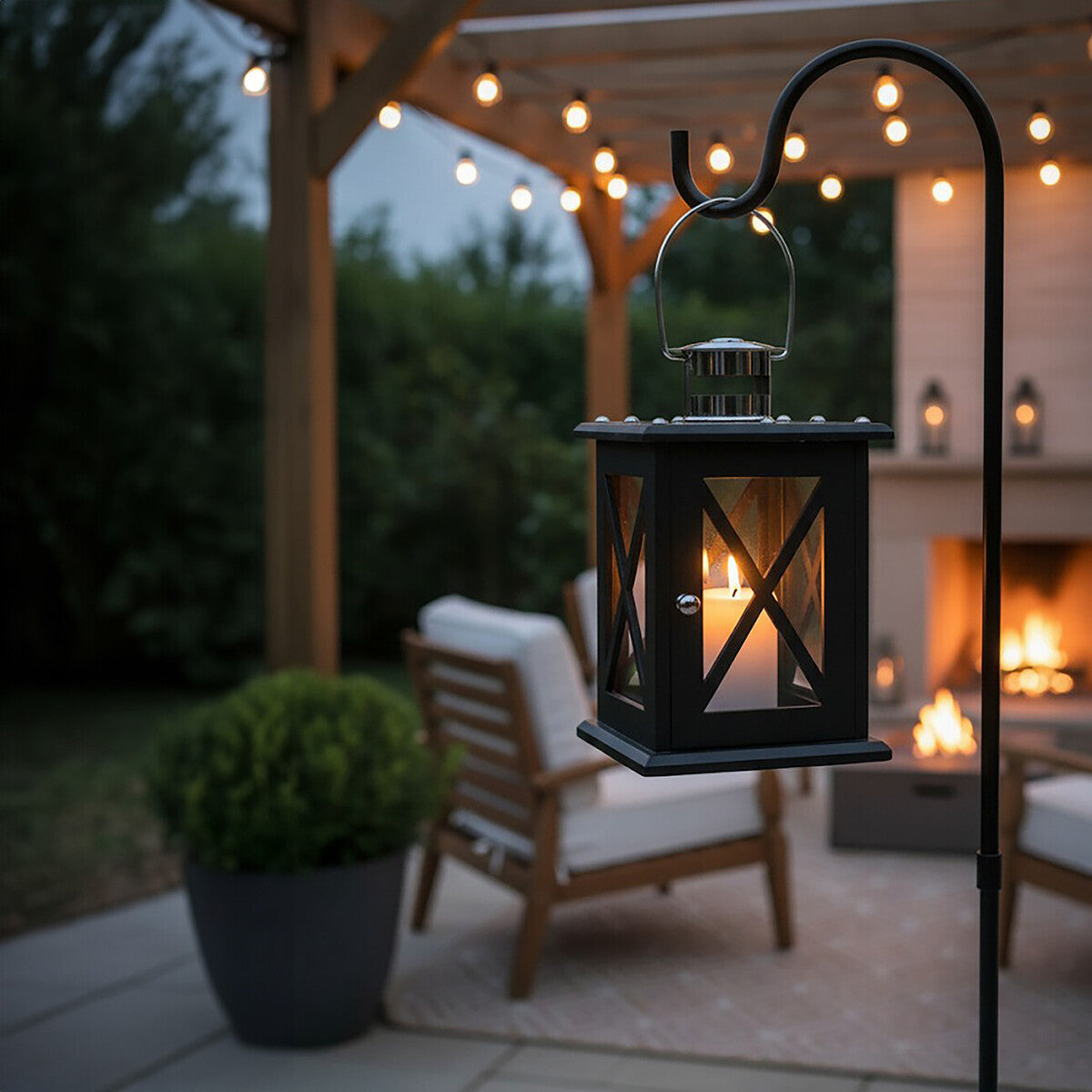 Hampstead Small Black Criss Cross Lantern.