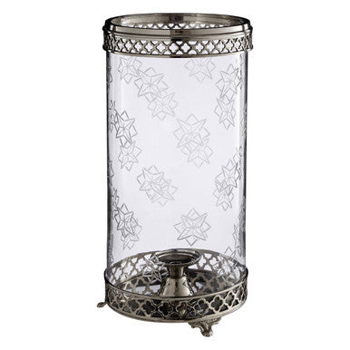 Hurricane Candle Holder with Nickel Finish | Fizzah