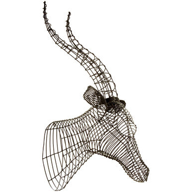 Zania Black Wire Antelope Head