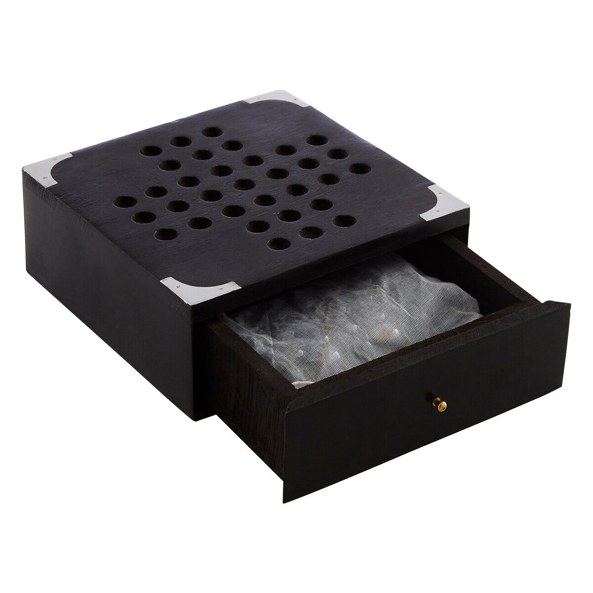 Black Sheesham Wood Solitaire Games Box | Churchill Games