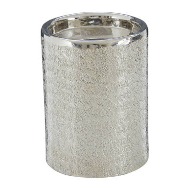 Silver Hammered Effect Small Candle Holder | Safia