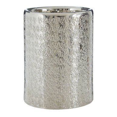Silver Hammered Effect Small Candle Holder | Safia