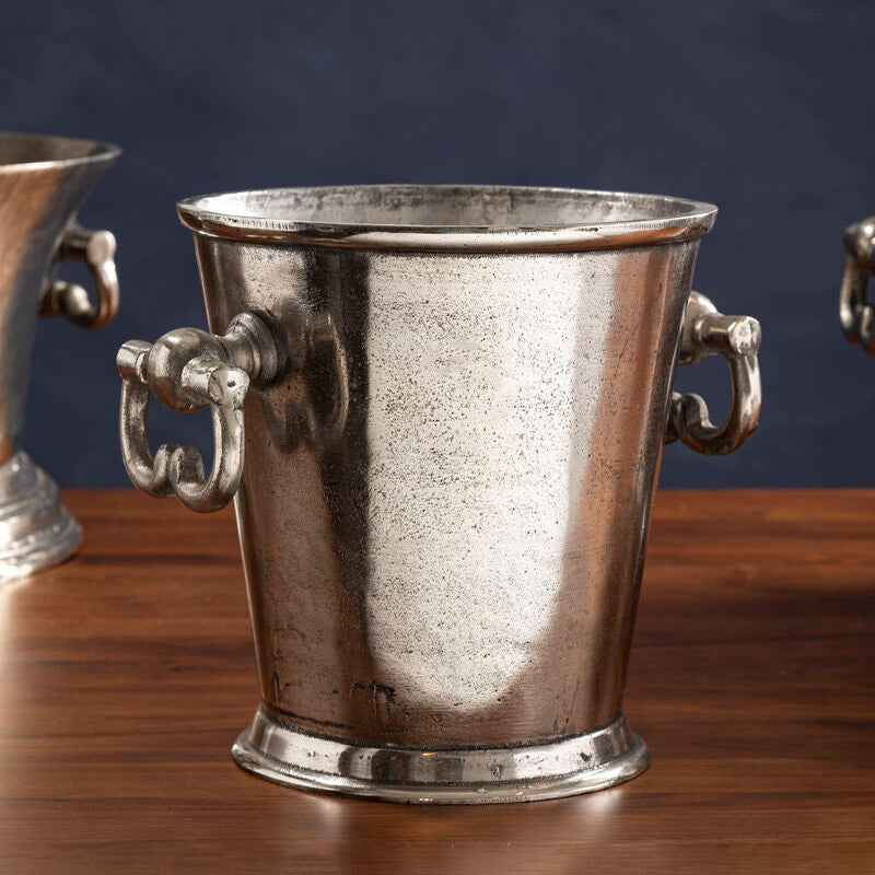 Antique Silver Wine Cooler | Rustic