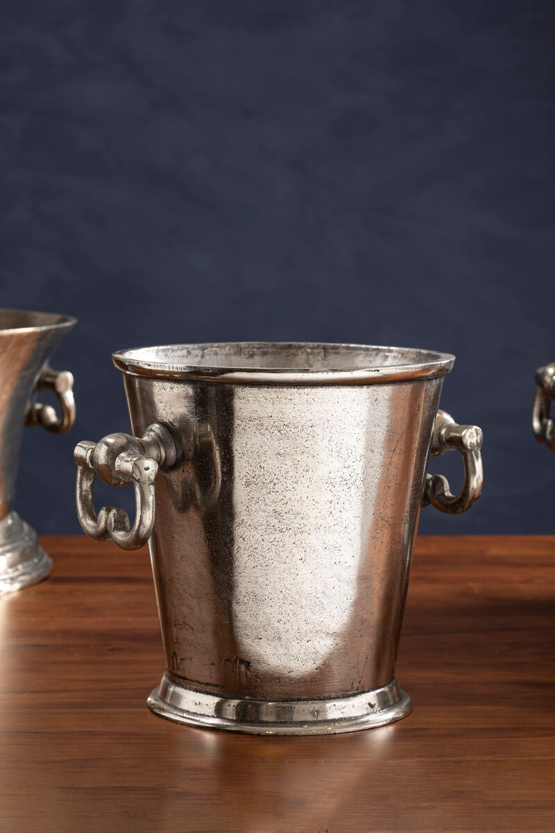 Antique Silver Wine Cooler | Rustic