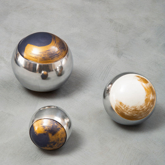 Alma Set Of 3 Deco Brushstroke Balls