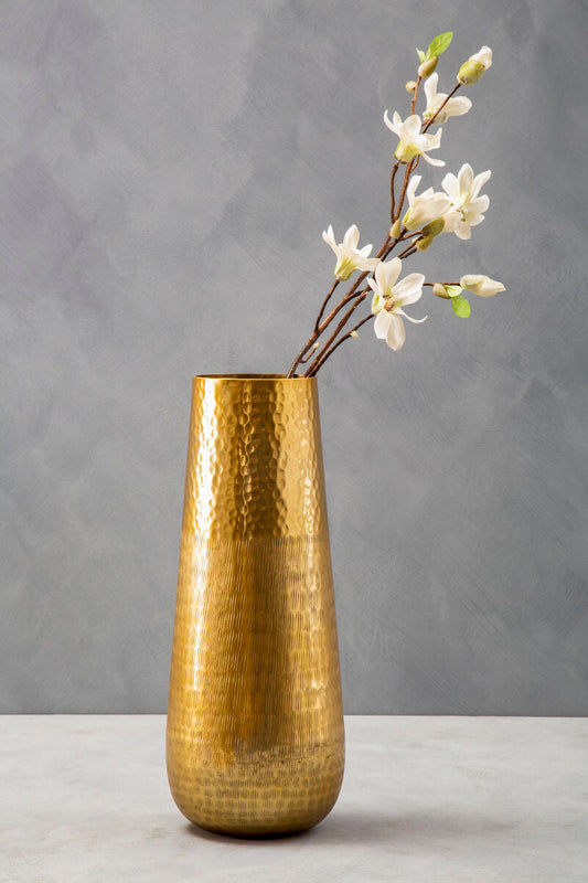 Solis Gold Finish Vase