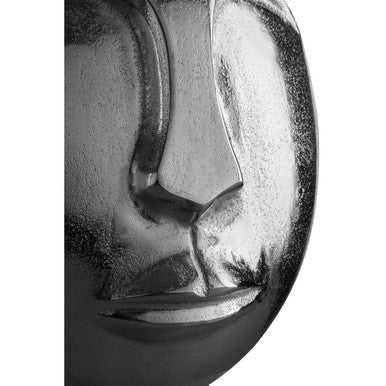 Viso Small Silver Face Round Vase