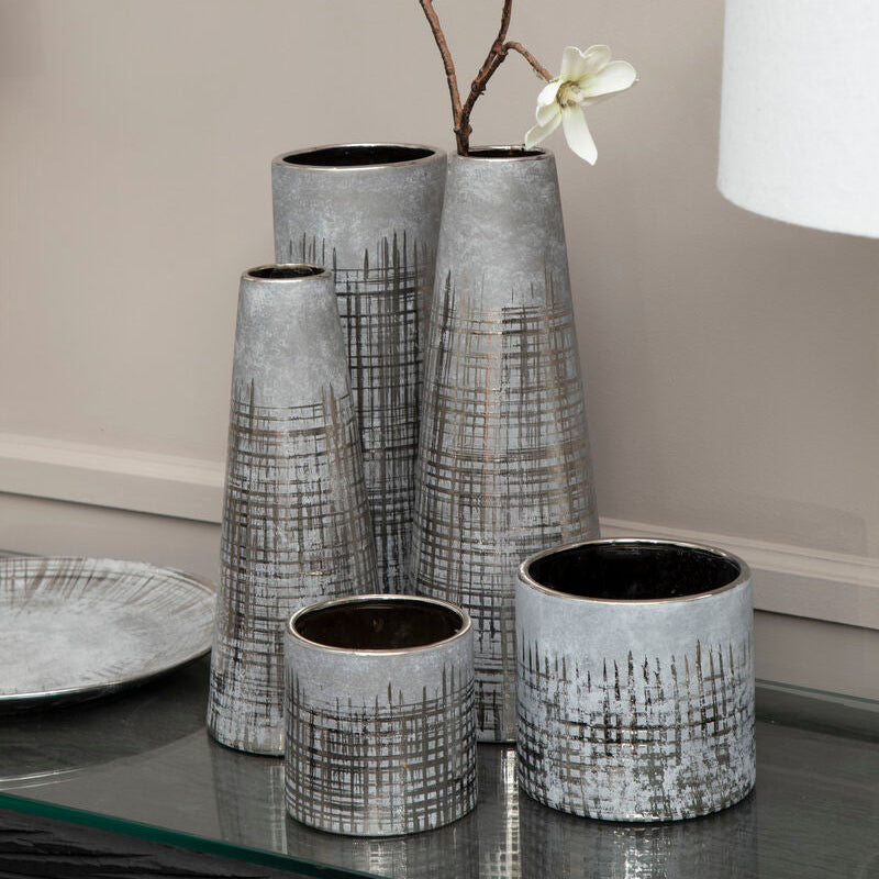 Embra Small Grey Ceramic Planter