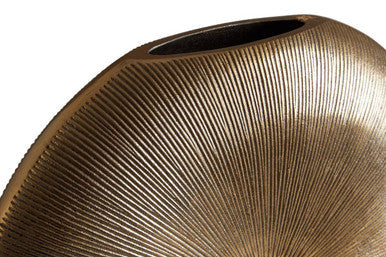 Estrella Small Gold Finish Round Vase