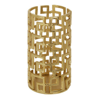 Delphi Small Gold Finish Candle Holder