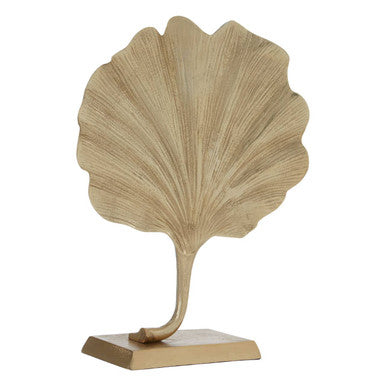 Gold Finish Ginkgo Leaf Sculpture | Prato