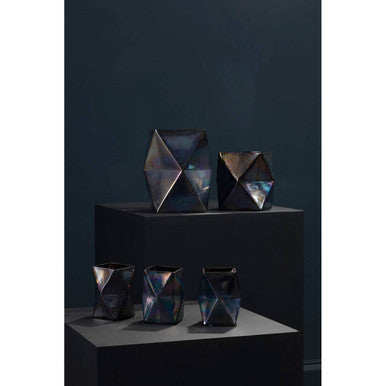 Small Oil Slick Glass Candle Holder | Rambia