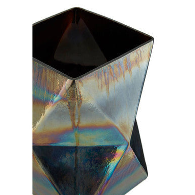 Small Oil Slick Glass Candle Holder | Rambia