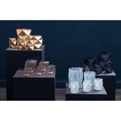 Large Iridescent Glass Candle Holder | Rambia