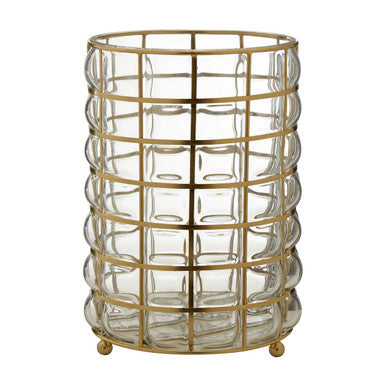 Martina Large Blown Glass Hurricane Lamp